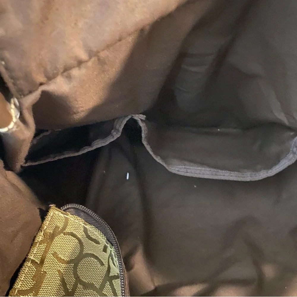 Calvin Klein Tote Bag Woman’s Purse multi Pockets Side pocket Shoulder Bag zip - Picture 9 of 16